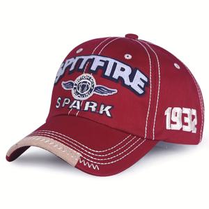 TEMU SPARK, 강력한 문자와 비행기 디자인을 갖춘 빈티지 스타일 야구 모자 - 가벼우며 남성 및 여성에게 적합한 조절 가능한 스냅백 - 야외 활동, 캐주얼 착용, 커플에게 완벽한 캐주얼 헤어웨어 | 빈티지 야구 모자 | 폴리에스터 섬유|스냅백