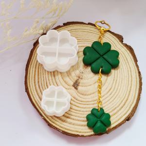 TEMU 정교하게 제작된 행운의 4잎 클로버 폴리머 클레이 커터, 귀걸이, 펜던트, 팔찌 몰드 포함 주얼리 제작에 완벽