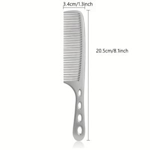 TEMU 1개 8인치 빗 - 스테인리스 스틸 헤어 빗, 정전기 방지 및 부식 방지, 가볍고 내구성 있는, 여행용 빗