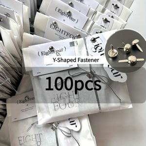 TEMU 실버 더블 풋 네일 헤드 고급 핸드 액카운트 선물 포장 카드 고정 장식 소형 추가 지원 선물, 투표 교환, 문화 및 창의적인 핸드 액카운트 스티커 정리, 엽서, 펜팔 교환용 주변 보관