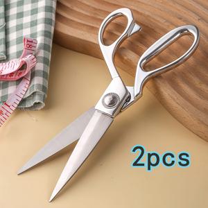 TEMU 1개/2개 스테인리스 재봉 가위 - 날카로운 칼날, 인체공학적 손잡이, 홈 & 사무실용, 직업용 재봉 가위, 고품질 절단 도구, 녹 방지 블레이드, 전문가용 재봉틀, 공예 및 패브릭 커팅, 가정용 재봉틀