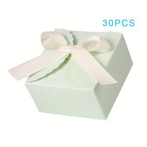 TEMU 그녀/남자를 위한 선물 30개 신선한 단색 사각 핸드메이드 비누 상자, 보우 타이 접이식 포장, 결혼 선물, 생일 파티, 기념일 및 장식용 선물 포장에 적합|폴딩박스