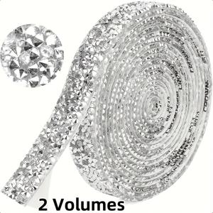 TEMU 2롤 72인치 테이프, 반짝이는 스티커 접착 스트립 - DIY 공예, 웨딩, 파티, 차량 및 휴대폰 장식, 의류 액세서리용