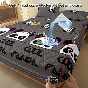 TEMU 모던 스타일, 피부 친화적, 통기성 좋고 부드럽고 편안한 방수 매트리스 보호 커버, 시원한 판다 패턴, 침실용 프린트 침대 커버, 매트리스 커버, 매트리스 케이스로 적합|매트리스커버