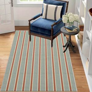 TEMU 1개 (라이트 그린 & 레드) 러그, 가볍고 세탁 가능하며 관리가 용이함, 여름 및 가을용 바닥 매트로 적합, 침실, 거실, 식당, 욕실, 발코니 및 추가 공간에 이상적|발매트