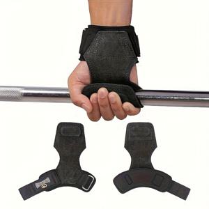 TEMU 2개 세트 짐 장갑 그립 웨이트 파워 벨트 리프팅 패드 데드리프트 운동 피트니스 손바닥 트레이닝|헬스장갑