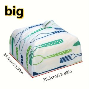 TEMU 접이식 커버 - 사각 알루미늄 호일 텐트 보온 보호대, 방진 및 방충 주방 테이블 커버, 채소 및 과일에 적합, 가정 및 레스토랑을 위한 필수 요리 액세서리