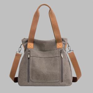 TEMU 대용량 빈티지 스타일 여성 숄더백, 크로스바디 백, 캔버스 백, 레트로 토트백|토트백