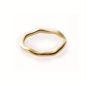 TEMU 1개, 트렌디한 캠퍼스 스타일에 완벽한 부드럽고 물결 모양의 불규칙한 디자인의 독특한 얇은 반지