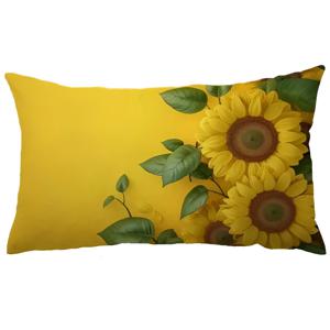 TEMU 모던 스타일 베개커버 - 밝은 노랑-초록 꽃무늬, 지퍼 잠금, 세탁기 사용 가능, 소파 및 장식용 (베개솜 포함)