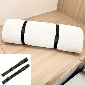 TEMU 2개 조절 가능한 버클 타이 스트랩 - 이불, 매트리스, 카펫, 캐리어용 포장 및 정리 스트랩, 홈 스토리지의 편리한 도우미