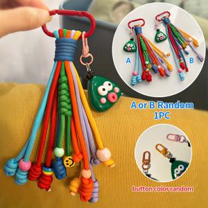 TEMU 1개 범용 랜야드 - 2025년 신상 보호 스타일 핸드메이드 비즈 태슬 장식 - 다양한 색상 옵션 (오렌지/레드/그린/블루/옐로우) 자동차, 자전거, 휴대폰, 토트백 & 지갑 장식에 적합 - 어머니날 & 할로윈 선물 - 내구성 좋음 - 재미있는 디자인|핸드폰가방