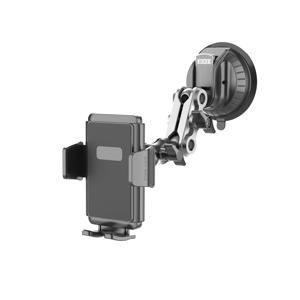 TEMU LRBH 알루미늄 합금 범용 차량용 휴대폰 거치대 | 메탈 클램프 암, 흡착 컵 조절식 매직 암 (비디오 녹화 및 브이로그 촬영용)