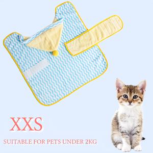 TEMU 속건성 강아지 목욕 가운, 수건 목욕 가운, 조절 가능한 복부 스트랩이 있는 뛰어난 흡수력 애완 동물 목욕 가운, 초극세사 원단으로 제작, 고양이, 테디 강아지 및 소형견을 위한 두꺼운 속건성 타월