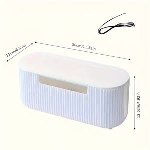 TEMU 무전원 케이블 정리함 | 서랍형 데스크탑 정리함 | 책상에 있는 충전기 및 라우터 정리를 위한 기기 | 투톤 ABS 플라스틱 케이블 정리함 | 작업대에 있는 기술 액세서리를 보관하는 솔루션|컴퓨터책상