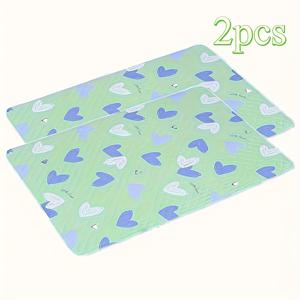 TEMU 2개 세탁 가능한 재사용 고양이와 강아지 소변 패드, 대형 및 중형 반려동물용 훈련 패드, 탈취 기능 반려동물 화장실 패드, 강아지 매트리스, 강아지 크레이트 패드, 사계절 사용 가능, 다양한 사이즈 제공!|배변패드