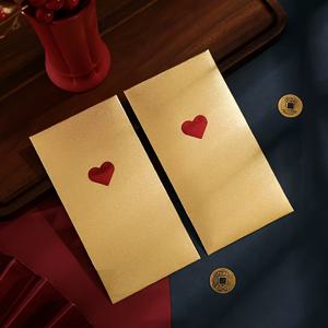 TEMU 15개 골드 호일 하트 레드 봉투 - 생일, 결혼식, 중국 설날용 우아한 돈봉투, 파티 및 비즈니스 이벤트용 (종이)