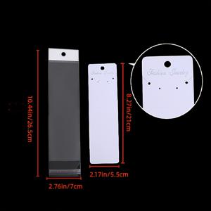 TEMU 30개 자동밀봉 OPP 셀로판 봉투 & 흰색 카드보드 디스플레이 태그 (사전 천공 구멍 & 걸이 구멍 포함) - 목걸이, 귀걸이 보석 포장용 - 소규모 비즈니스 용품, 소매점 디스플레이