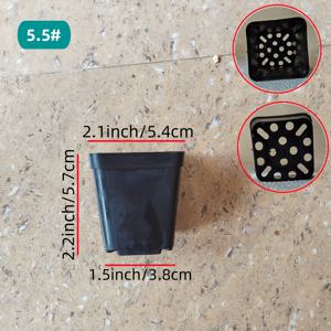 TEMU 40개 미니 2.1인치 모종용 화분, 플라스틱 사각형 수경재배기구 -다육식물과 심기 위한 실내 가드닝, Simple Style, 사각형 포트, 재사용 가능한 Durable Plastic Gardening Container & Propagation Tray for Hobby Growers and Urban Farming