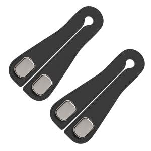 TEMU 자동차 시트 등받이 정리용 후크 2개 세트, PU 가죽 이중 고리 정리함, 다기능 차량용 후크, 자동차 시트 등받이 수납 액세서리