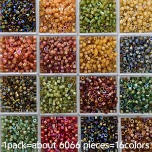 TEMU 6066개입 16가지 색상, 2.5mm 체코 유리 시드 비즈, 주얼리 제작용 - 스타일 라운드 스페이서, 팔찌, 목걸이 및 귀걸이와 호환되는 사이즈, 수제 비즈 팔찌 및 목걸이 추가에 적합