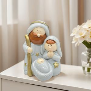 TEMU 1개 홈 발코니 | 정원 | 야외 | 방 | 침실, 기도실 | 사무실 | 책장 탁상 장식 피규어 성탄 장면 오너먼트 크리스마스 디스플레이 친구 선물 휴일 조각상