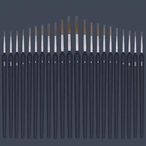 TEMU 22피스 미니어처 페인트 브러쉬 세트 - 견고한 정밀 디테일 팁, 헤비듀티 플라스틱 핸들 브러쉬 - 40K 워게이밍, 모델 페인팅, 아트용 - 40K, 테이블탑 RPG, 미니어처 컬렉터에게 이상적