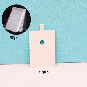 TEMU 100개 주얼리 정리 카드 & 가방 세트 - 50개 빈 카드스톡 반지, 50개 목걸이, 귀걸이, 머리끈용 걸이 가방 - 내구성이 뛰어난 플라스틱 & 종이 공예 용품 (디스플레이, 선물 포장 액세서리, 주얼리 제작 용품)|귀걸이