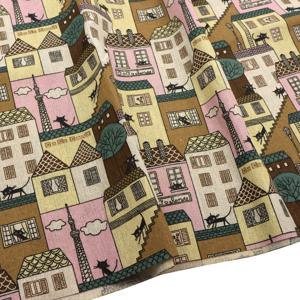 TEMU 1개 50x150cm 고양이 프린트 고품질 린넨 원단, 192gsm, 린넨 폴리에스터, 만화 패턴, 퀼팅, 재봉, 소파, 커튼, 가방, 쿠션, 가구 커버용 재단, 손세탁만 가능, 공예용으로 내구성이 좋고 부드러움