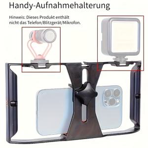 TEMU 1개 범용 핸드헬드 폰 스태빌라이저, 스마트폰 마이크 홀더가 있는 회전 짐벌 마운트. 세 개의 콜드 슈 마운트와 다중 1/4인치 확장 포트가 있어 라이브 스트리밍 삼각대 스탠드와 호환되며, 아이폰/화웨이 삼성 등 대부분의 휴대폰과 호환됩니다. 할로윈이나 크리스마스 선물로 이상적입니다