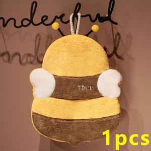 TEMU 부드러운 산호 양털로 제작된 흡수력이 뛰어난 타월입니다. 귀여운 만화 판다와 벌 디자인으로 주방 및 욕실에서 다양한 용도로 적합합니다.