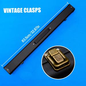 TEMU 1개 하드 당구 큐 케이스 | 두꺼운 & 부드러운 내부 안감으로 보호, 안전한 금속 잠금 장치, 초크 홀더 포함, 블랙