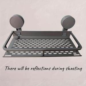 TEMU 벽걸이형 욕실 수납 랙 (흡착판 사용, 드릴 불필요), 크기: 11.81인치, 알루미늄 재질, 샴푸, 컨디셔너, 세면 용품 등을 위한 공간 절약 디자인, 샤워 필수품 수납함