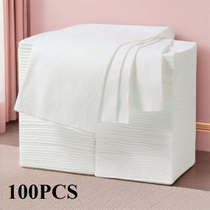 TEMU 100팩 헤비듀티 화이트 일회용 바닥 걸레 패드 - 타일, 하드우드, 비닐 바닥용 두꺼운 습식/건식 청소 천, 표준 걸레 및 다용도 표면 사용 가능 (롤러 걸레, 버킷) - 홈용 대량 패키지|물걸레청소기