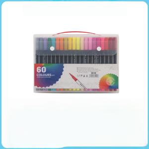 TEMU 60개입 더블엔드 브러쉬펜 세트, 성인용 컬러링북에 이상적. 크리스마스 카드 그림, 캘리그라피, 저널링, 낙서에 적합. 전문 미술 사용에 완벽|캘리그라피