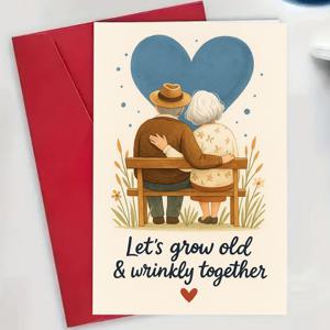 TEMU 커플의 끈끈한 사랑과 헌신을 기리며 디자인된 로맨틱한 기념일 카드. 아내, 남편, 파트너 또는 사랑하는 사람들에게 선물할 수 있는 이상적인 선물로, 서로 함께 늙어가며 가득한 사랑과 W를 채운 여행을 더욱 소중하게 만들 수 있습니다.