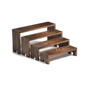 TEMU 1세트 4개 대형 목재 계단형 디스플레이 스탠드, 조립 불필요 - 매장, 호텔, 홈 데코, 향수 디스플레이, 컵케이크 및 디저트 스탠드, 파티 음식 디스플레이 등에 적합! 랙