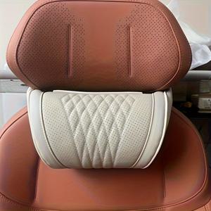 TEMU 1개 럭셔리 헤드레스트 - 초소프트, 통기성, 내구성 소재, 시트 쿠션 목베개, 모든 차량 모델에 적합, 장거리 운전 및 사무실 사용에 이상적, 편안한 시트 쿠션, 차량 헤드레스트, 스타일리시 카 액세서리, 부드러운 터치