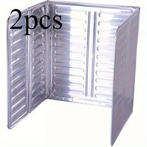 TEMU 2개 세트 내열성 스플래시 가드 & 스모크 후드 (수직 리지 디자인) - 모든 가스/인덕션/전기 스토브 호환 - 내구성 폴리프로필렌 스토브 탑 보호대, 스플래터 쉴드 & 모던 스모크 후드