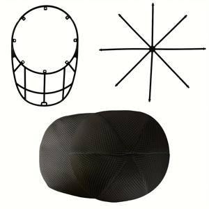 TEMU 모자 세탁용 케이지, 성인 및 어린이 모자 세척기, 블랙