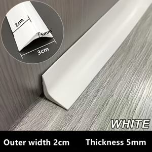 TEMU 1개 78.74인치 자가 점착 PVC 벽 트림 - 바닥 모서리 커버 - 케이블 보호대 - 바닥 전환, 천장 장식 및 전선 감추기용, 랜덤 컷 코너 조각 포함, 화이트 및 그레이 옵션 제공