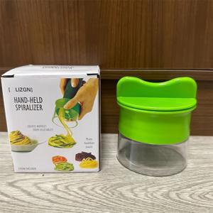 TEMU 1개 조절 가능한 핸드헬드 나선형 야채 슬라이서 - 수동 야채 및 과일 슬라이서, 샐러드용, 회전 절단 주방 도구