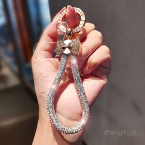 TEMU 풀 링 폰 스트랩, 여성을 위한 고급스러운 분실 방지 펜던트, 범용 폰 케이스 액세서리|핸드폰스트랩