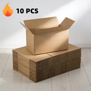 TEMU 10개 소형 골판지 상자, 크기 17.5 X 9.5 X 11.5 Cm, 소규모 사업 포장용으로 설계, 배송, 보관, 이사 또는 가정 및 사무실 사용에 적합