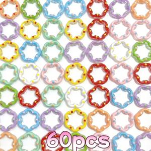 TEMU 60개 수제 크림 가미 도넛 장식 비즈 포커스 비즈 비즈드 주얼리 액세서리 DIY 재료 가방 팔찌