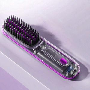 TEMU 무선 빗고데기 음이온 브러쉬 헤어 휴대용 매직기 3단계 온도조절