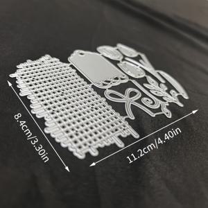 TEMU 격자와 꽃무늬가 있는 혁신적인 금속 절단 몰드 1개. 사진 앨범, 공예품, 레리프 템플릿, 수제 카드 제작 및 선물 카드 제작용 도구로 이상적입니다.