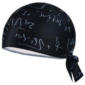 TEMU 남성용 통기성 여름 러닝 반다나 및 사이클링 캡, 속건성 블랙 헤드스카프 및 해적 머리띠