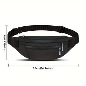 TEMU 남녀 공용 팬니팩, 스포츠 허리 가방, 여행 하이킹 러닝용 벨트 가방, 크로스바디 허리 가방, 다기능 스포츠 허리 가방