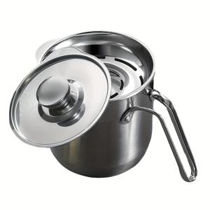 TEMU 고품질 304 스테인리스 스틸 계란 흰자 분리기 (볼 포함), 계란 흰자와 노른자의 빠르고 쉬운 분리를 위해 설계되었으며, 건강한 요리 및 베이킹을 위한 필수 주방 도구입니다.|유청분리기